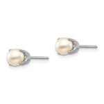 Load image into Gallery viewer, 14K White Gold 5mm Freshwater Cultured Pearl Stud Earrings
