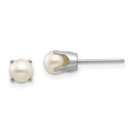 Load image into Gallery viewer, 14K White Gold 5mm Freshwater Cultured Pearl Stud Earrings
