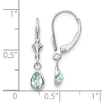 Load image into Gallery viewer, 14K White Gold 6x4mm Aquamarine/March Earrings 0.8-Carat tw
