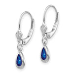 Load image into Gallery viewer, 14K White Gold 6x4mm Blue Sapphire September Birthstone Earrings 1.16-Carat tw
