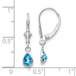 Load image into Gallery viewer, 14K White Gold 6x4mm Blue Topaz December Earrings 1.1-Carat tw
