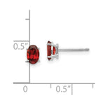 Load image into Gallery viewer, 14K White Gold 6x4 Garnet Earrings 1.36-Carat tw
