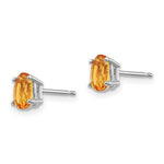 Load image into Gallery viewer, 14K White Gold 6x4mm Citrine Earrings 0.8-Carat tw
