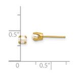 Load image into Gallery viewer, 14K Yellow Gold 3mm June/Freshwater Cultured Pearl Post Earrings
