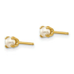 Load image into Gallery viewer, 14K Yellow Gold 3mm June/Freshwater Cultured Pearl Post Earrings
