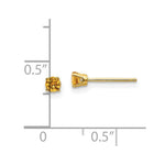 Load image into Gallery viewer, 14K Yellow Gold 3mm November/Citrine Post Earrings, 1/5-Carat Gemweight
