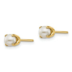 Load image into Gallery viewer, 14K Yellow Gold 4mm June/Freshwater Cultured Pearl Post Earrings
