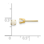 Load image into Gallery viewer, 14K Yellow Gold 4mm October Opal Post Earrings 0.36-Carat tw
