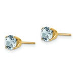 Load image into Gallery viewer, 14K Yellow Gold 5mm Aquamarine Earrings - March 1-Carat tw
