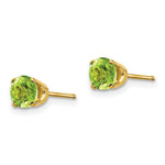Load image into Gallery viewer, 14K Yellow Gold 5mm Peridot Earrings - August 1.12-Carat tw
