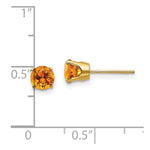Load image into Gallery viewer, 14K Yellow Gold 5mm Citrine Earrings - November 0.94-Carat tw
