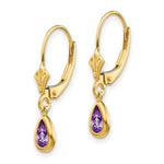 Load image into Gallery viewer, 14K 6x4mm Amethyst/February Earrings
