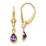 Load image into Gallery viewer, 14K 6x4mm Amethyst/February Earrings
