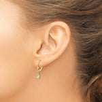 Load image into Gallery viewer, 14K 6x4mm March/Aquamarine Earrings
