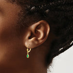 Load image into Gallery viewer, 14K 6x4mm Emerald/May Earrings
