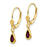 Load image into Gallery viewer, 14K 6x4mm Rhodolite Garnet/June Earrings
