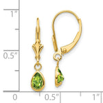 Load image into Gallery viewer, 14K 6x4mm August/Peridot Earrings
