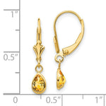 Load image into Gallery viewer, 14K 6x4mm November/Citrine Earrings
