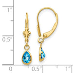 Load image into Gallery viewer, 14K 6x4mm December/Blue Topaz Earrings

