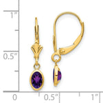 Load image into Gallery viewer, 14K 6x4mm February/Amethyst Earrings
