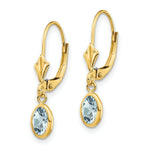Load image into Gallery viewer, 14K 6x4mm Aquamarine/March Earrings
