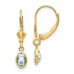 Load image into Gallery viewer, 14K 6x4mm Aquamarine/March Earrings
