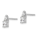 Load image into Gallery viewer, 14k White Gold White Topaz Diamond Earring with Diamond Accent, 0.56-Carat Gemweight
