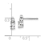 Load image into Gallery viewer, 14k White Gold White Topaz Diamond Earring with Diamond Accent, 0.56-Carat Gemweight
