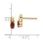 Load image into Gallery viewer, 14K Diamond &amp; Garnet Earrings
