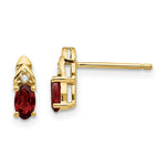 Load image into Gallery viewer, 14K Diamond &amp; Garnet Earrings

