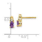 Load image into Gallery viewer, 14K Diamond &amp; Amethyst Earrings
