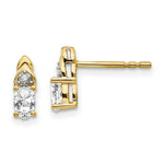 Load image into Gallery viewer, 14K Diamond &amp; White Topaz Earrings

