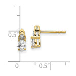 Load image into Gallery viewer, 14K Diamond &amp; White Topaz Earrings
