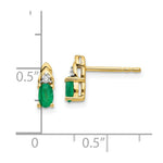 Load image into Gallery viewer, 14K Diamond &amp; Emerald Earrings
