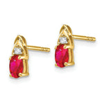 Load image into Gallery viewer, 14K Diamond &amp; Ruby Earrings
