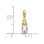 Load image into Gallery viewer, 14K Yellow Gold Diamond &amp; 0.64-Carat Oval White Topaz Pendant
