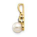 Load image into Gallery viewer, 14K Yellow Gold Diamond &amp; Freshwater Cultured Pearl Pendant
