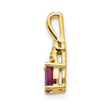 Load image into Gallery viewer, 14K Yellow Gold Diamond &amp; 1/2-Carat Oval Ruby Pendant
