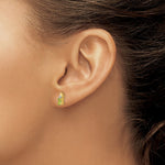 Load image into Gallery viewer, 14K Diamond &amp; Peridot Earrings

