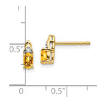 Load image into Gallery viewer, 14K Diamond &amp; Citrine Earrings
