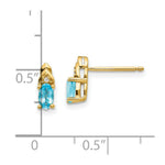 Load image into Gallery viewer, 14K Diamond &amp; Blue Topaz Earrings
