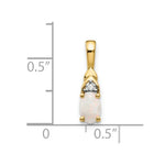 Load image into Gallery viewer, 14K Yellow Gold Diamond &amp; 1/3-Carat Oval Opal Pendant
