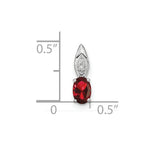 Load image into Gallery viewer, 14K White Gold 0.63-Carat Oval Garnet Diamond Pendant
