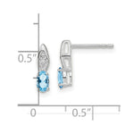 Load image into Gallery viewer, 14K White Gold Aquamarine Diamond Earrings
