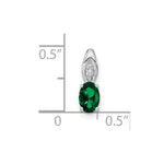 Load image into Gallery viewer, 14K White Gold 0.54-Carat Oval Emerald Diamond Pendant
