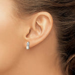 Load image into Gallery viewer, 14K White Gold Opal Diamond Earrings
