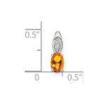 Load image into Gallery viewer, 14K White Gold 1/3-Carat Oval Citrine Diamond Pendant
