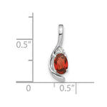 Load image into Gallery viewer, 14K White Gold 0.58-Carat Oval Garnet Diamond Pendant
