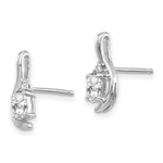 Load image into Gallery viewer, 14K White Gold White Topaz Diamond Earrings
