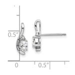 Load image into Gallery viewer, 14K White Gold White Topaz Diamond Earrings
